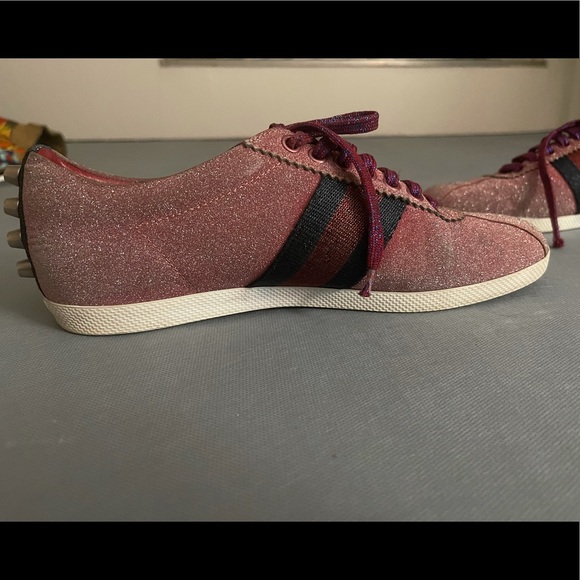 AUTHENTIC GUCCI GLITTER TRAINERS - Picture 4 of 10